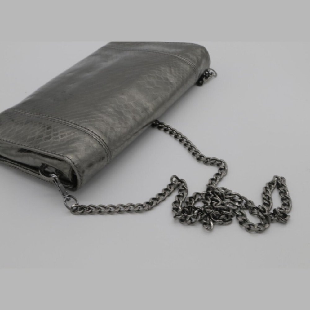 Michael Kors Silver Python Leather Clutch Leather… - image 8